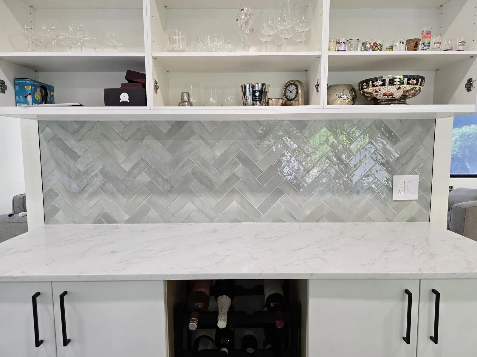 Herringbone Kitchen Backsplash by RENOGUYS